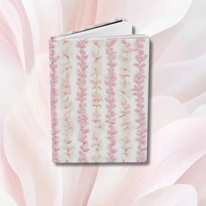 Hawaiian Flower Lei Journal, Soft Pink Floral Hardcover Notebook, 150 Lined Pages, Tropical Gift for Her immagine 6