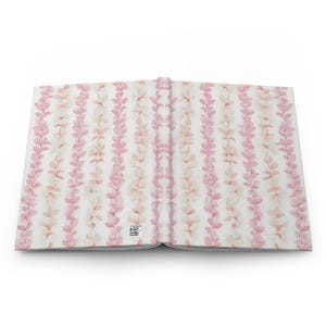 Hawaiian Flower Lei Journal, Soft Pink Floral Hardcover Notebook, 150 Lined Pages, Tropical Gift for Her immagine 8