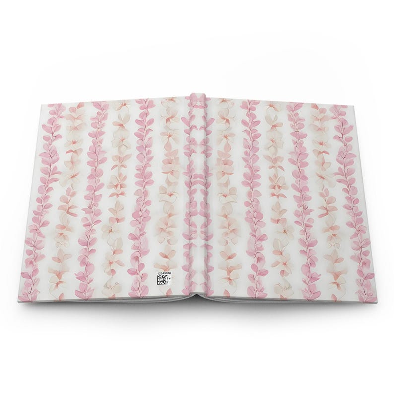 Hawaiian Flower Lei Journal, Soft Pink Floral Hardcover Notebook, 150 Lined Pages, Tropical Gift for Her immagine 8