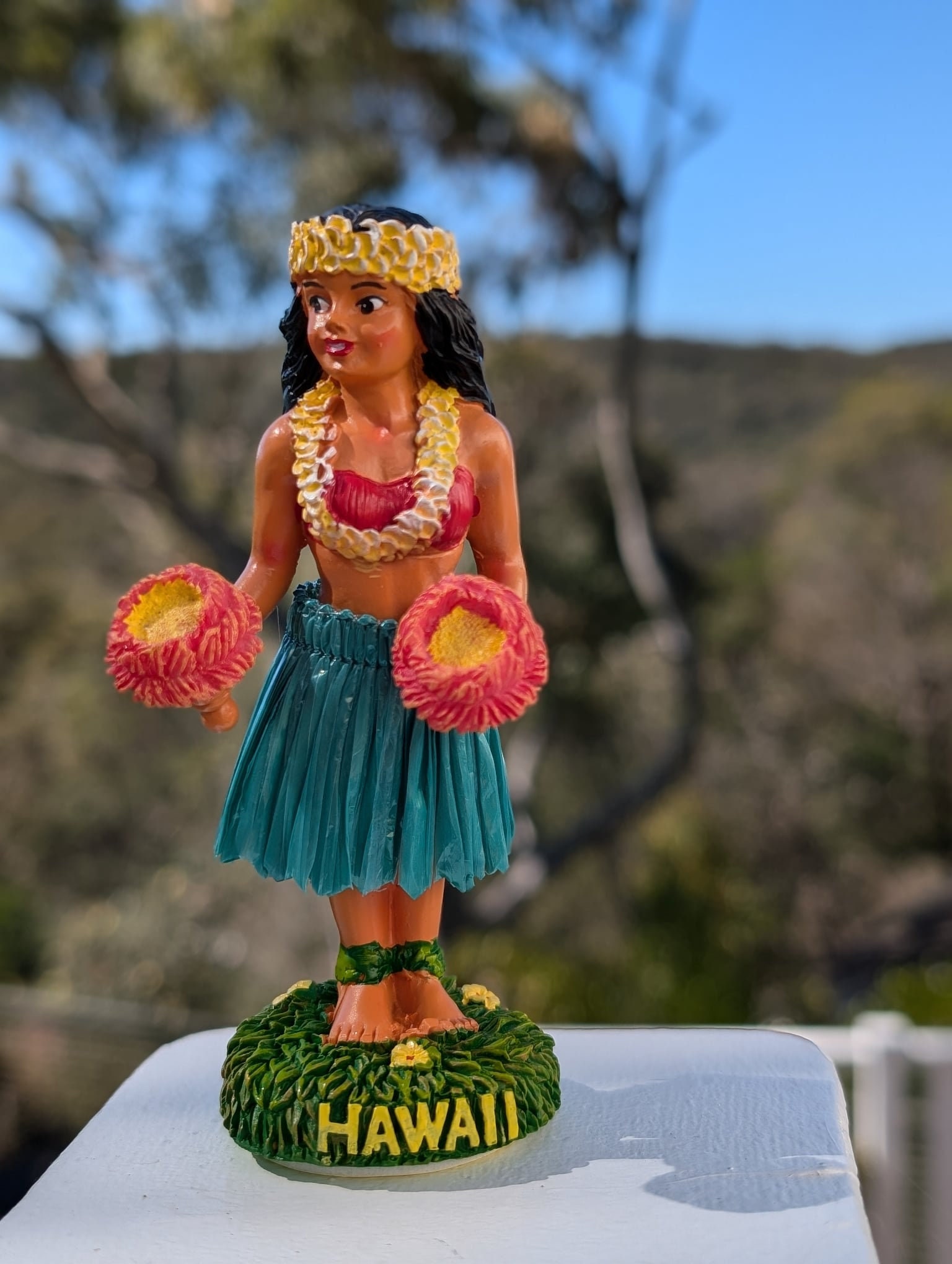 Poupée Hawaïenne 16cm – Décoration Tableau De Bord – Résine – Collection