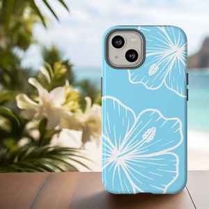 Tropical Case For iPhone 16, 15, 14, 13, 12, 11, Samsung Galaxy, Google Pixel, Tough Phone Cases, Trendy Phone Case, Hibiscus Phone Case