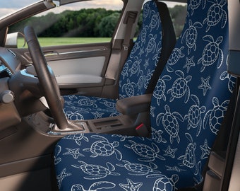 Hawaiian Tropical Car Seat Covers - Sea Turtle and Starfish Print