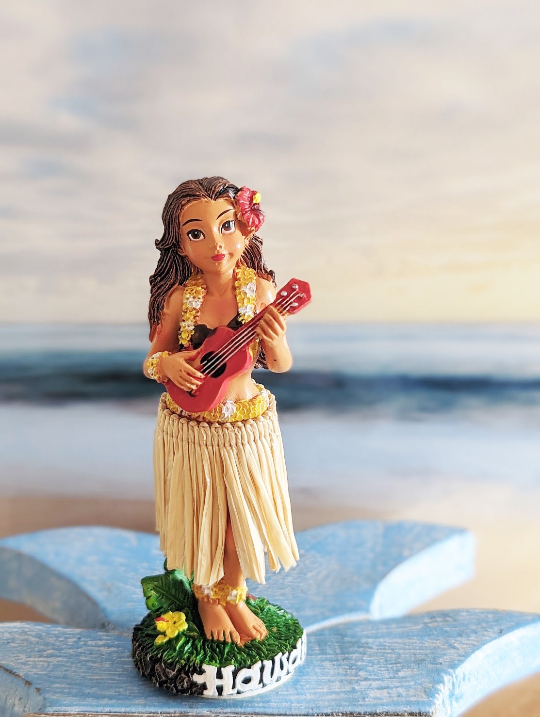 Hawaii Wackel Figur Hula Mädchen Auto Wackeldackel Dashboard Figur