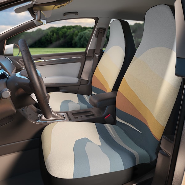Funda de asiento de coche Retro Groovy Vibes, colorida funda de asiento tipo butaca de los años 70 para coche, accesorios para furgonetas, accesorios para autocaravanas, viajes por carretera
