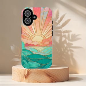 Sunset Beach Phone Case: Island Vibes in Stained Glass (Matte or Glossy) image 8