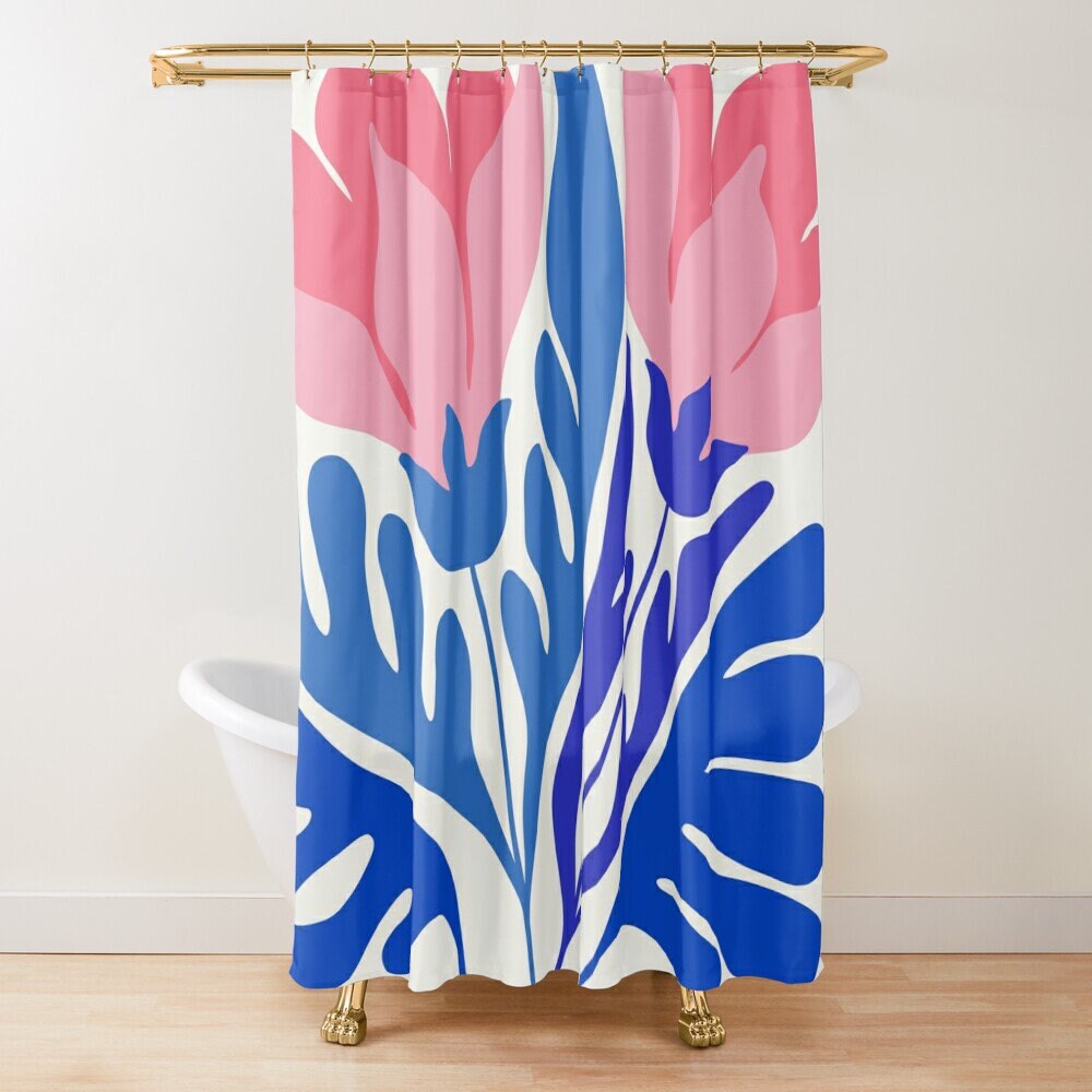 Glawry Duschvorhang Matisse – Abstraktes Lavendel-Design, Wasserdicht & Stylisch