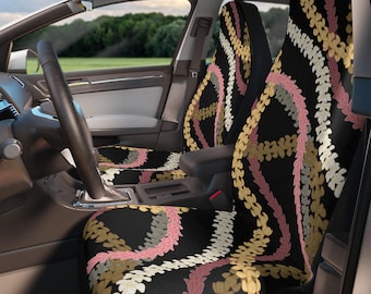 Fundas para asientos de coche: Estampado floral tropical hawaiano (ajuste universal, juego de 2)