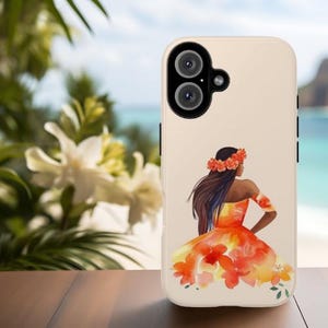 Hawaiian Polynesian Phone Case for iPhone 16, 15, 14, 13, 12, 11, Summer Vibes, Boho Phone Case, Samsung, Abstract Phone Art, Island Girl