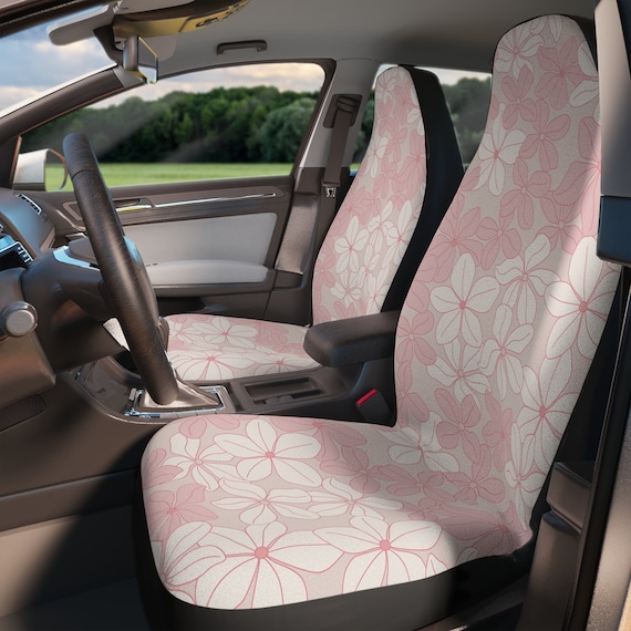 Vintage Hawaiian Car Seat Covers Tropical Plumeria Print Van Life Seat Covers Frangipani Car Seat Covers Pink Floral Car Accessories Etsy