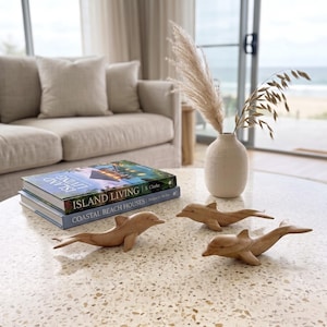 Hand Carved Wooden Dolphin, Coastal Decor, Marine Lover, Anniversary Gift, Friendship Gift