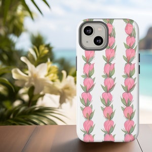 Hawaiian Flower Lei Tough Phone Case, Coquette Tropical Phone Case for iPhone 16, 15, 14, 13, 12, 11,  Samsung Galaxy, Goggle Pixel Phone