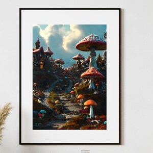 Mushroom print, Woodland wall decor, Fungi decor, Botanical wall decor, Forest wall art, Fungi illustrations, Champignon print, kitchen gift