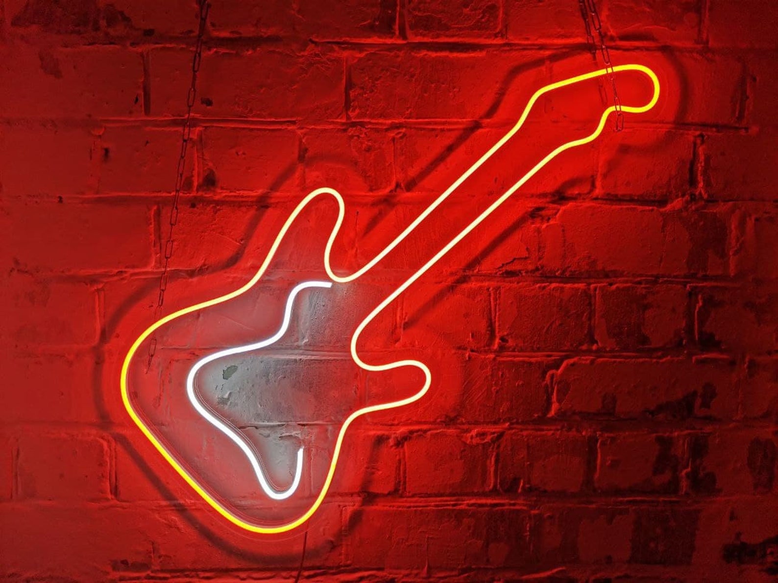Guitar Neon Sign Music Neon Light Sign Music Led Neon Sign Etsy