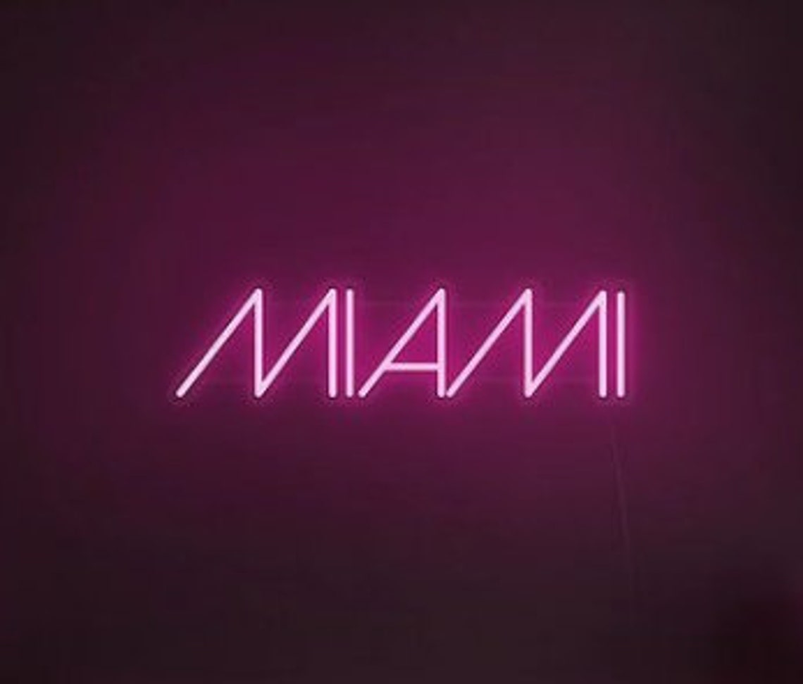 Miami neon sign Home neon light sign Travel neon sign Neon | Etsy