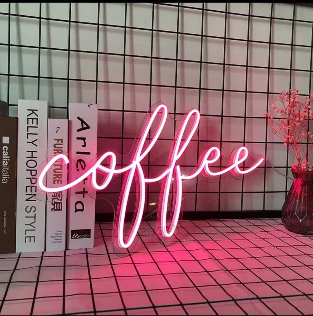 Coffee Neon Sign Home Neon Light Sign Decor Led Neon Sign Etsy