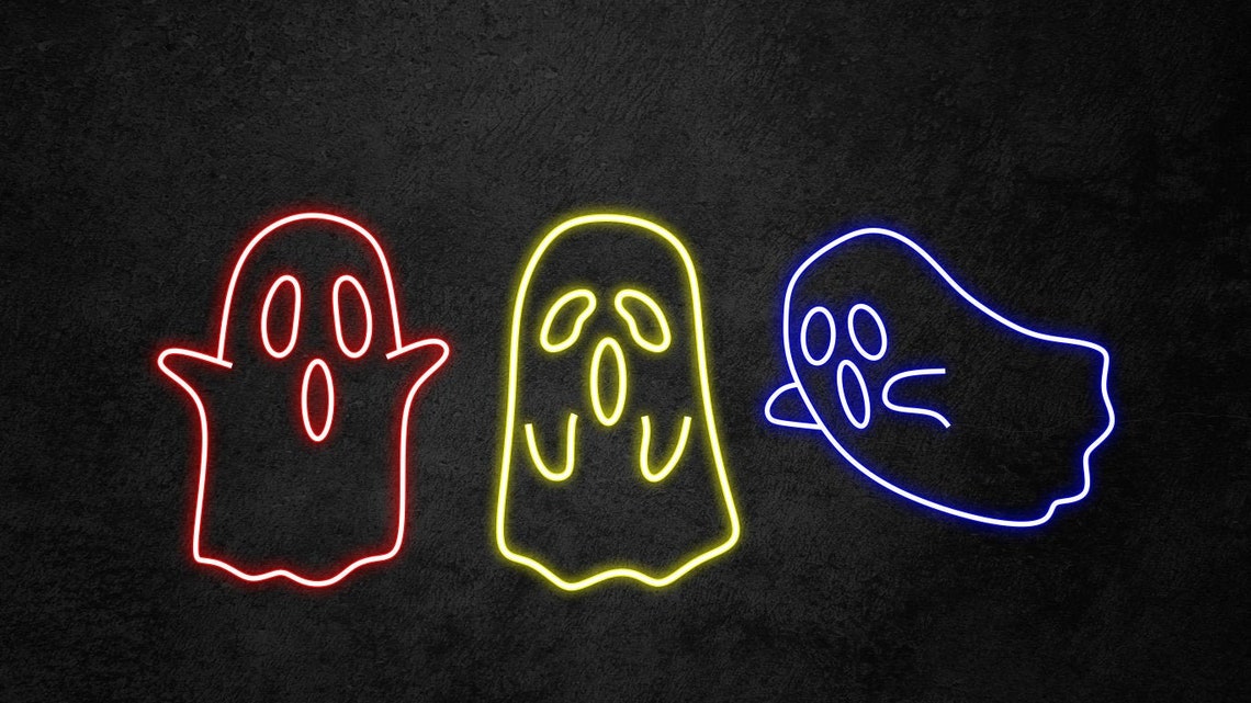 Ghost Neon Sign Ghost Neon Light Sign Ghost Led Neon Sign - Etsy