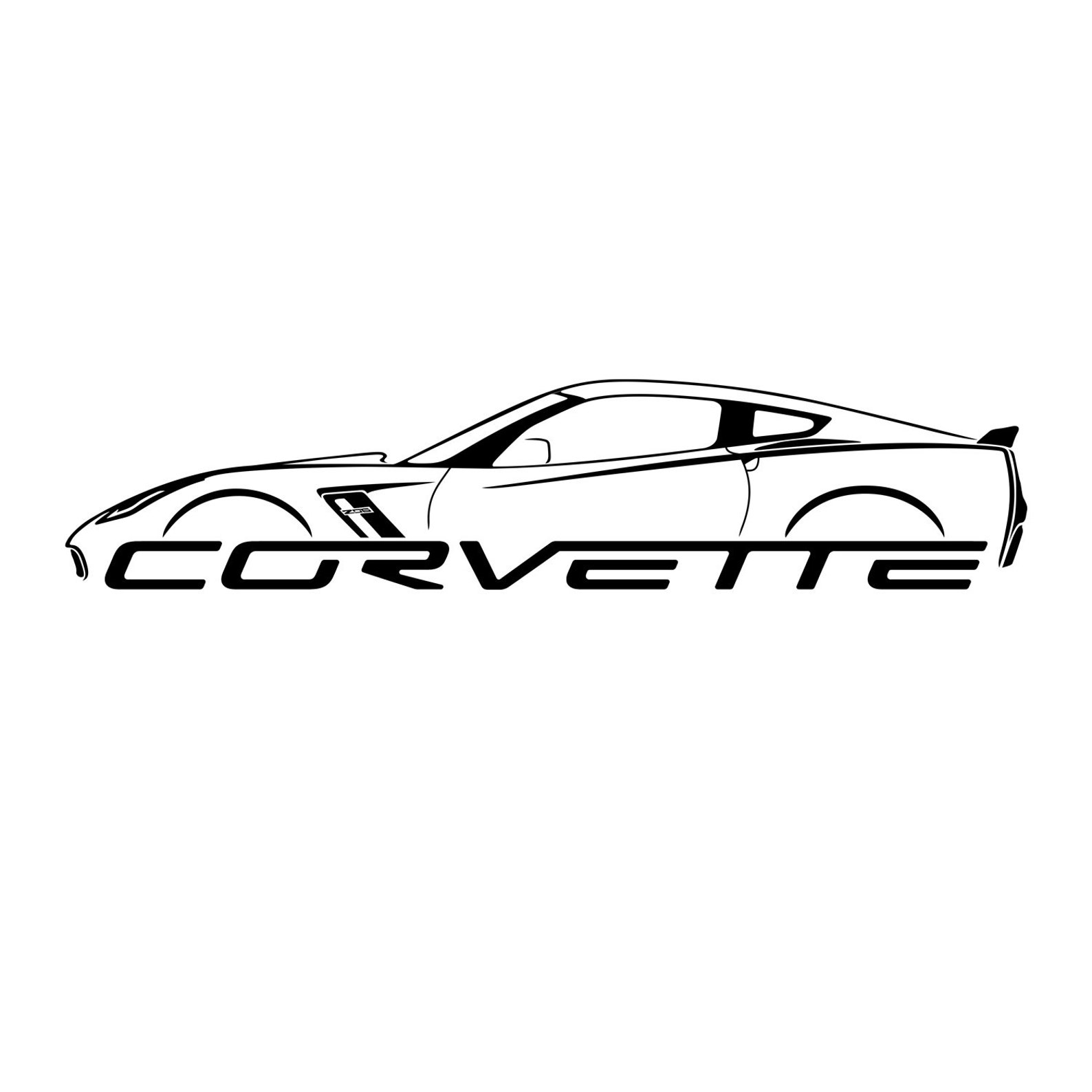 Car svg eps png jpg C7 Corvette Z06 svg Illustration Car | Etsy