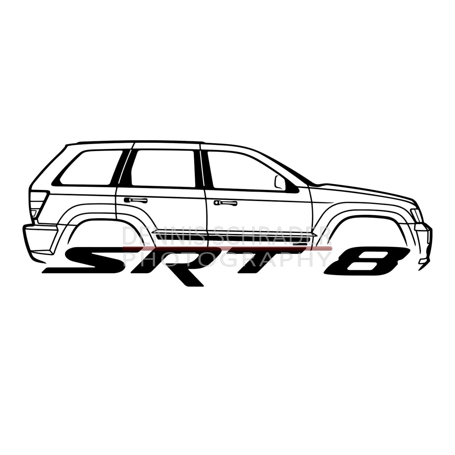 Car svg eps png jpg 18 Jeep Grand Cherokee SRT8 svg | Etsy