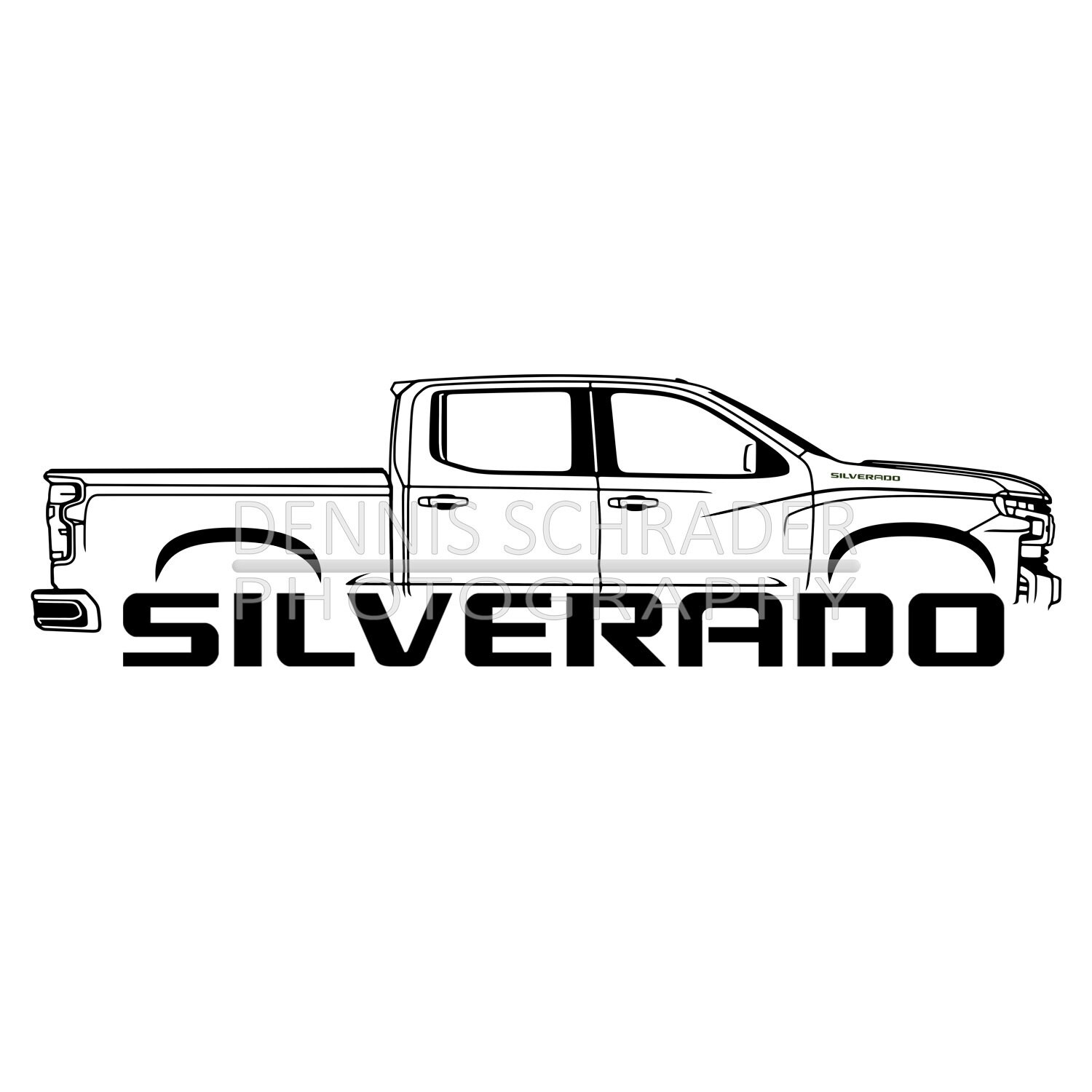 Truck svg eps png jpg Chevrolet Silverado svg Truck | Etsy