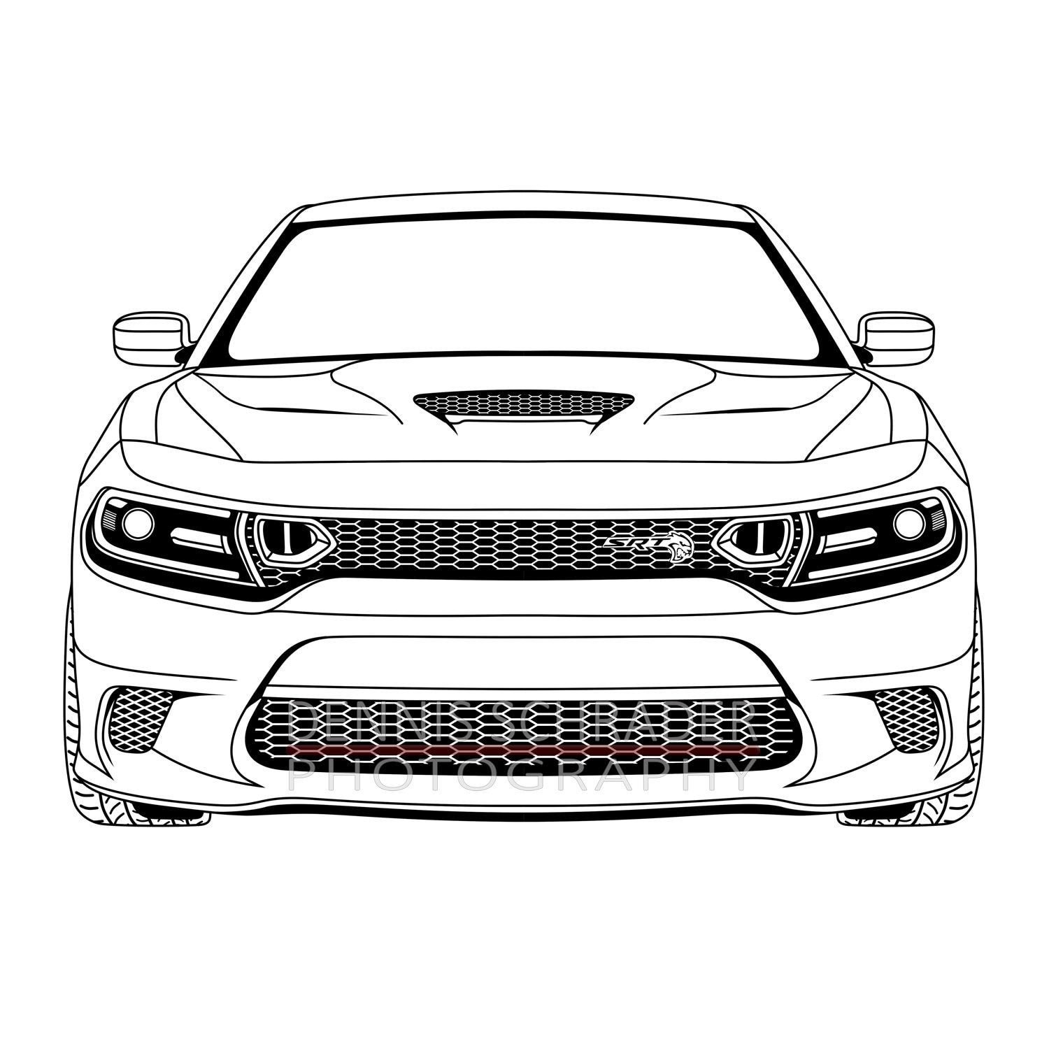 Car svg eps png jpg New Dodge Charger svg Illustration Car Etsy