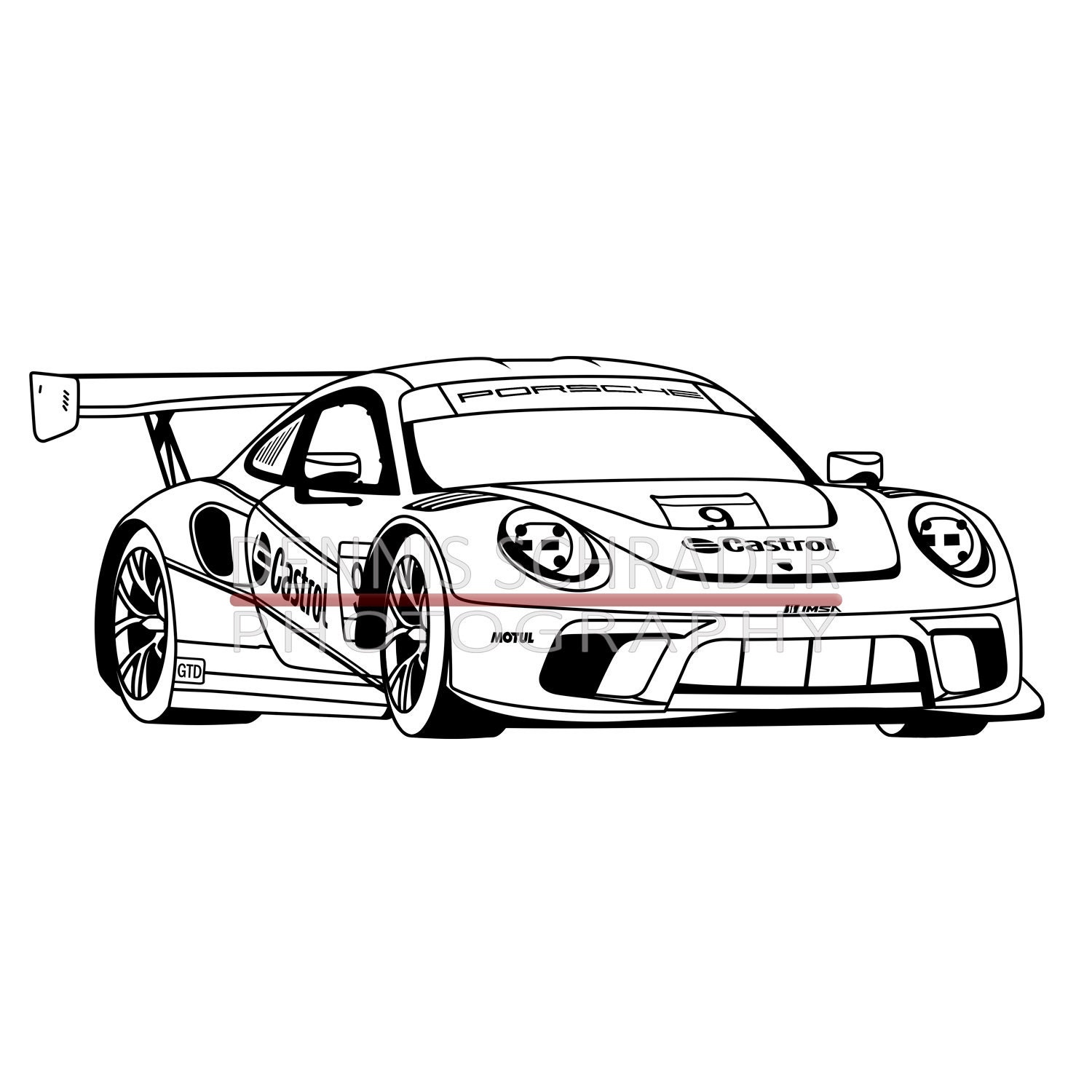 Car svg eps png jpg Porsche 911 GT3 svg Illustration Car | Etsy