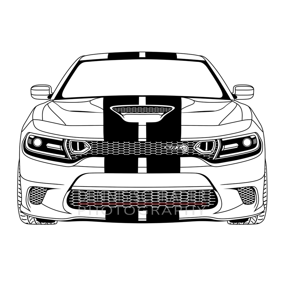 Car svg eps png jpg New Dodge Charger svg Illustration Car Etsy