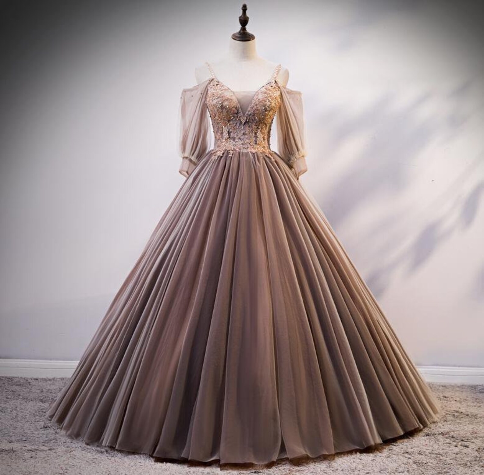 Cute Prom Dress Strapless Pleated Ball Gown Sweet 16 Dress Princess Dresses Evening Dress  D2940