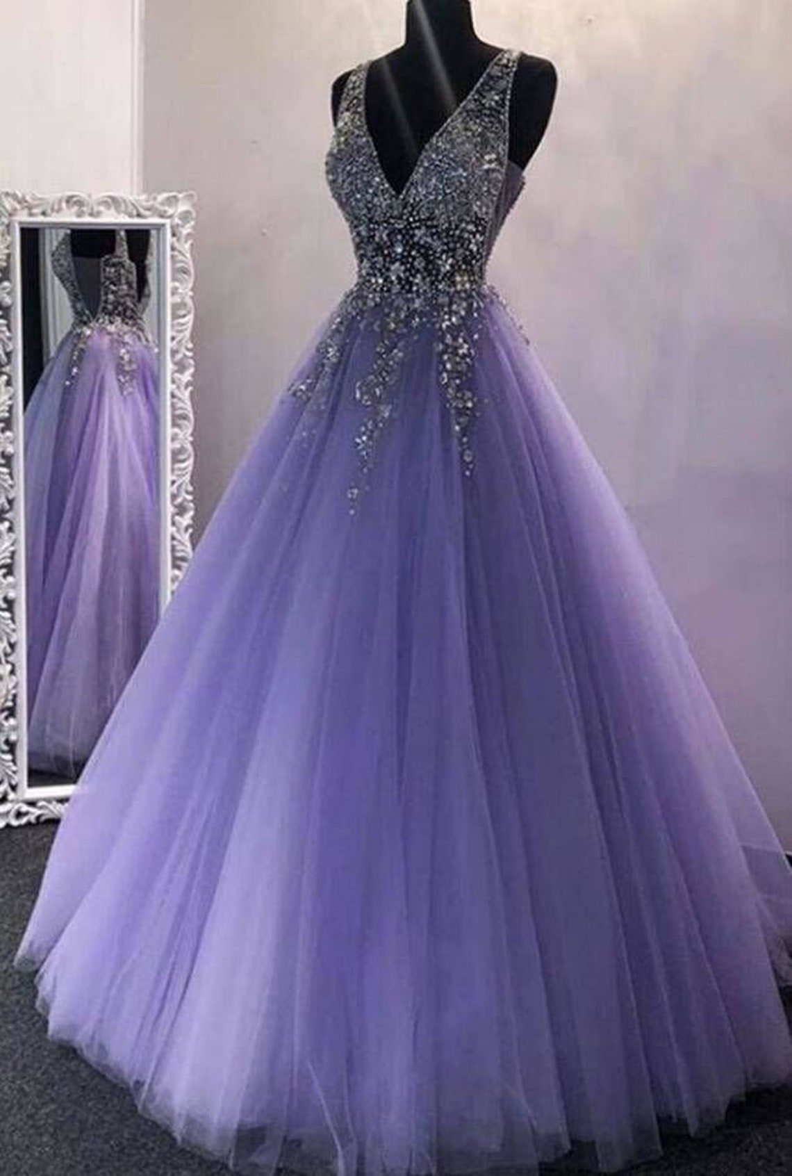 Prom Dress With Beading Evening Gown Graduation Party Dress - Etsy