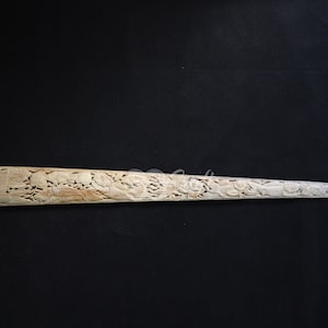 Swordfish Bill Marlin Hand Carved Goldfish Engraved Indonesian Art Balinese Bone Sculpture Bone Gift Engraved Artwork For Table Decor