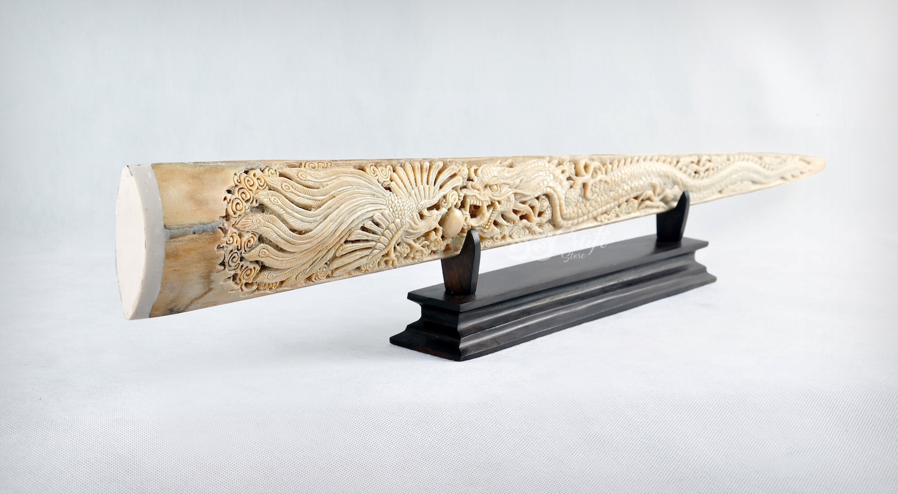 Swordfish Bill Marlin Hand Carved Phoenix Dragon Engraved Etsy