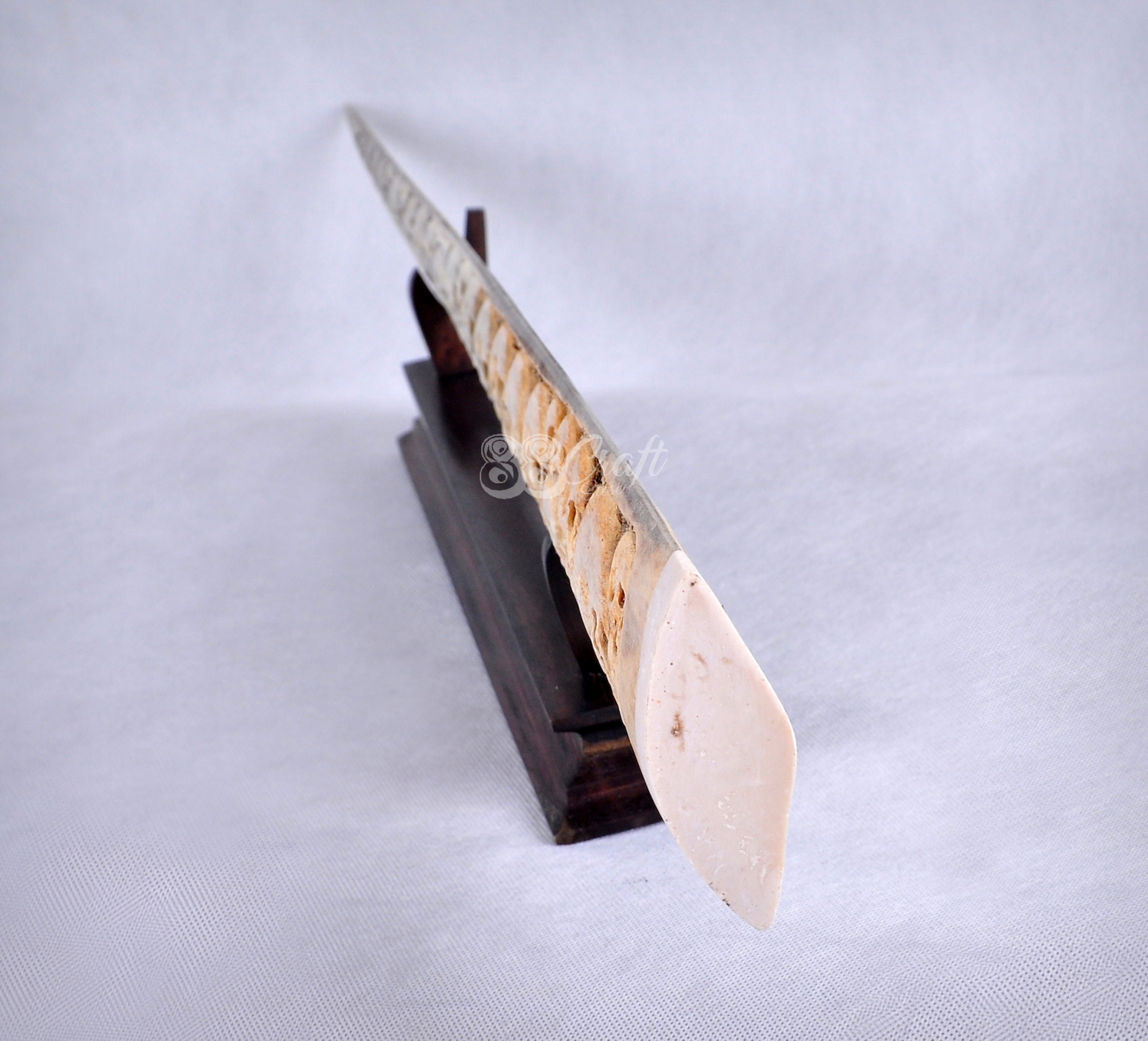 Swordfish Bill Marlin Hand Carved Skull Group Engraved Indonesian Art