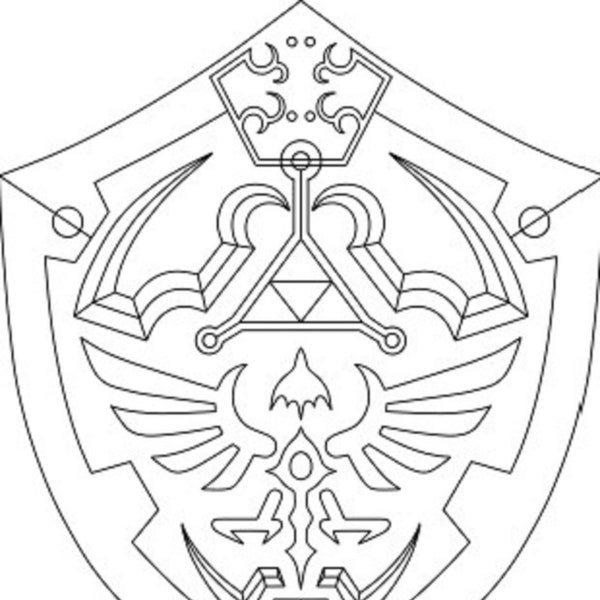 Twilight Princes Hylian Shield Digital Blueprint