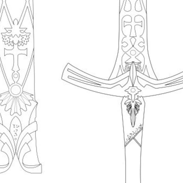 Caliburn Sword and Scabbard Digital Blueprint