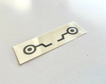 PAIR Temporary Tattoos Gray Abstract Line Markings
