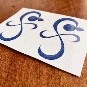 Temporary Tattoos Blue Abstract Symbol