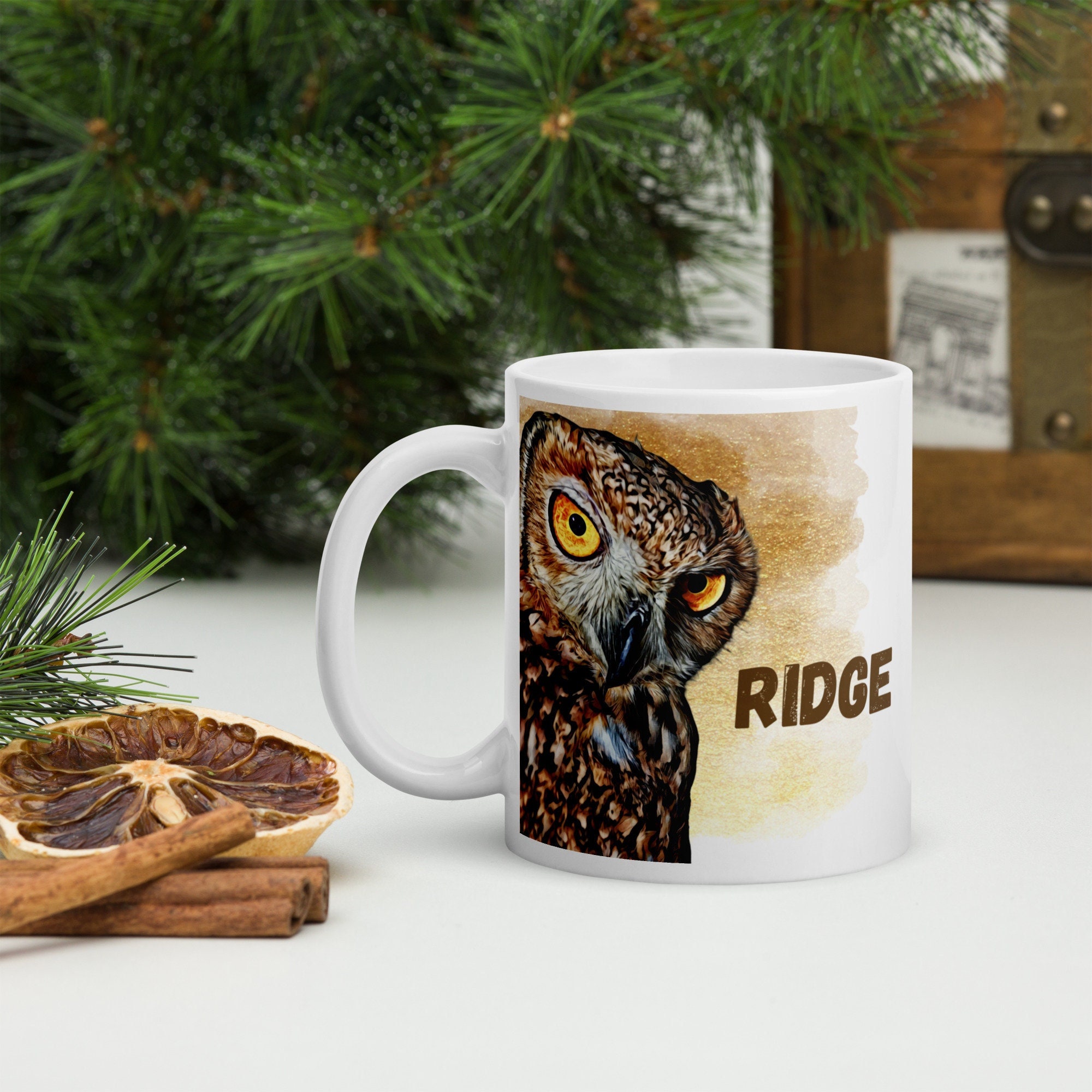 Personalized Burrowing Owl Mug: Birdwatching Gift, Bird Mug