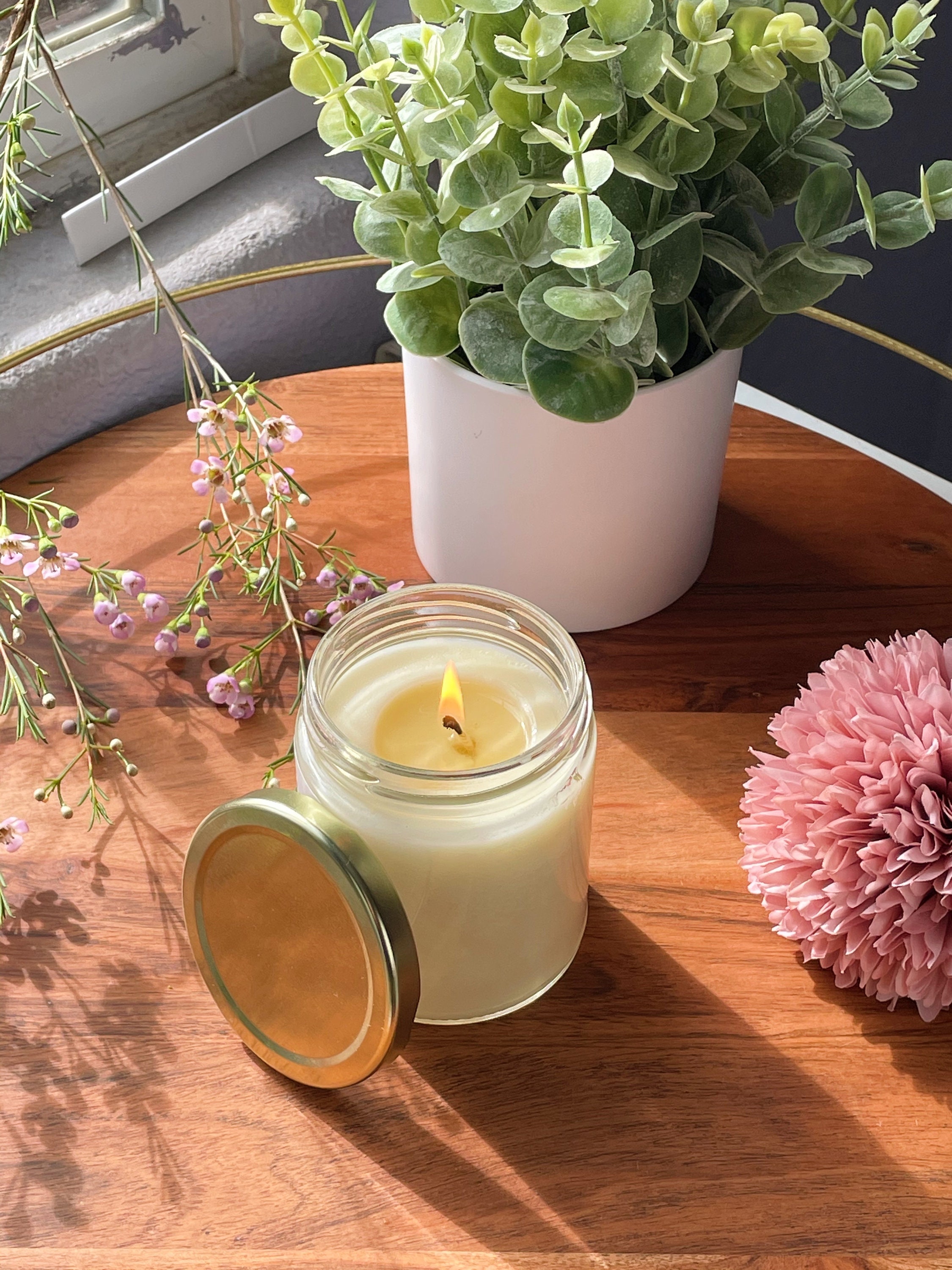 Sea salt & orchid scented candle Handmade soy candle Home Etsy