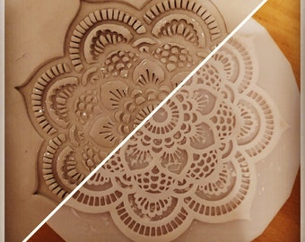 Tonstempel Keramikstempel Mandala Blume-1 10cm / 14cm / 18cm