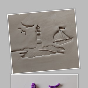 Tonstempel Keramikstempel Set Meerblick 3