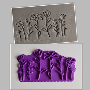Tonstempel Keramikstempel Blumenwiese 3