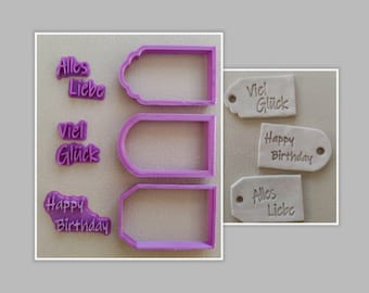 Tonstempel Keramikstempel Umrisshelfer / (Formhilfe) 14 Geschenkanhänger