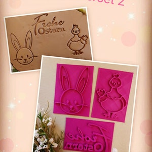 Tonstempel Keramikstempel Set Ostern 2