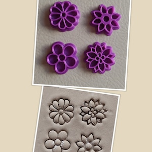 Tonstempel Keramikstempel Set Blüten