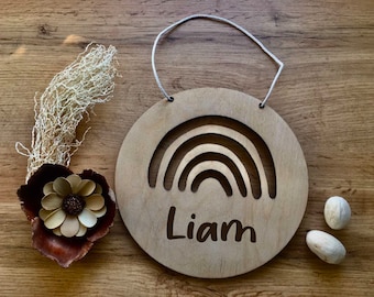 Personalisiertes Namensschild, Kinderzimmer Deko, Holz namensschild, Baby Shower Geschenk, personalisiertes Holzschild.
