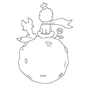 Der kleine Prinz, Der kleine Prinz Poster Svg, Der kleine Prinz Silhouette, Kinderzimmer Kunst, Le Petit Prince Kunst, Kunst für Kinder Wand