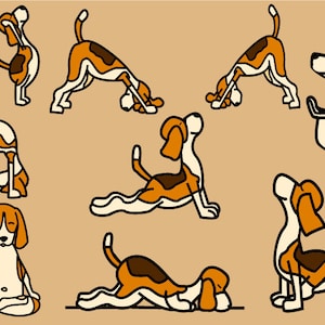 Yoga Hund SVG, Hund SVG, Sporthund, geschichtete Schnittdatei, Schneidedatei, Tiervektor, Haustier Clipart, Silhouette Cricut, T-Shirt Vinyl, Aufkleber