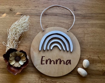 Personalisiertes Namensschild, Kinderzimmer Deko, Holz namensschild, Baby Shower Geschenk, personalisiertes Holzschild.