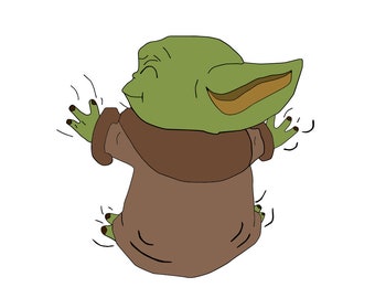 Yoda, Yodalorian, Yodasvg, YodaStitch Svg, Stitch Silhouette, Baby Stitch Clipart, Baby Stitch Png, Cut File für Vinyl, Decal, Cricut,