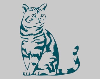 Katzen svg,CAT SVG Layered Cut Datei, Lustige Katze, Schneidedatei, Tier Vektor, Haustier Clipart, Silhouette Cricut, T-Shirt Vinyl