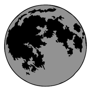 Mond, Vollmond Svg, Vollmond Silhouette, Clipart, Png, Schnittdatei für Vinyl, Aufkleber, Cricut,